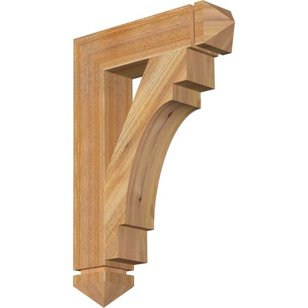 Merced Arts & Crafts Rough Sawn Bracket, Western Red Cedar, 4W X 18D X 26H